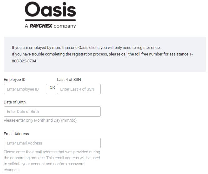 Oasis Pay Stub Login Sign Up