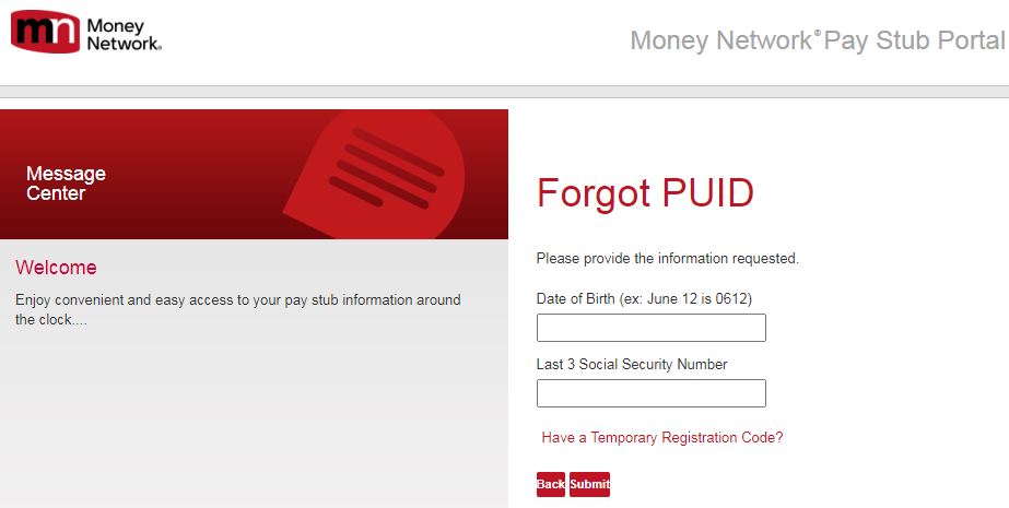 PHC Pay Stub Login recover user id