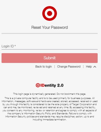 Target Pay Stub Login reset password