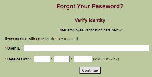 USDA Pay Stub Forgot Password