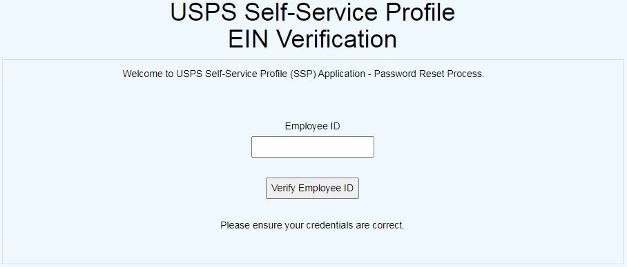 USPS Pay Stub Forgo Password