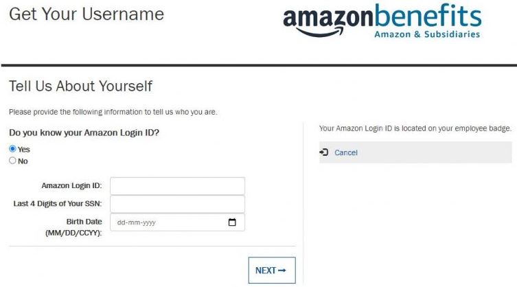 Amazon Pay Stub Recover Username Login