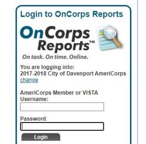 Oncorpsreports Com login