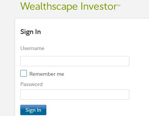 wealthscape investor login