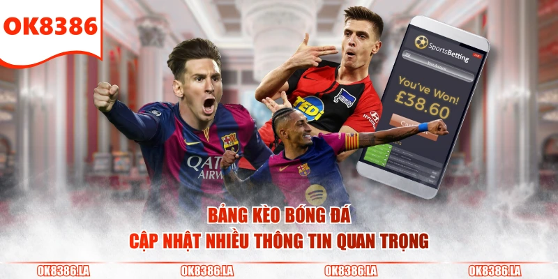 Bảng kèo bóng đá cập nhật nhiều thông tin quan trọng